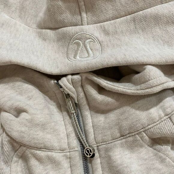 Lululemon Scuba Oversized Half Zip Hoodie XS/S Mojave Tan Beige Sweatshirt - Picture 4 of 8